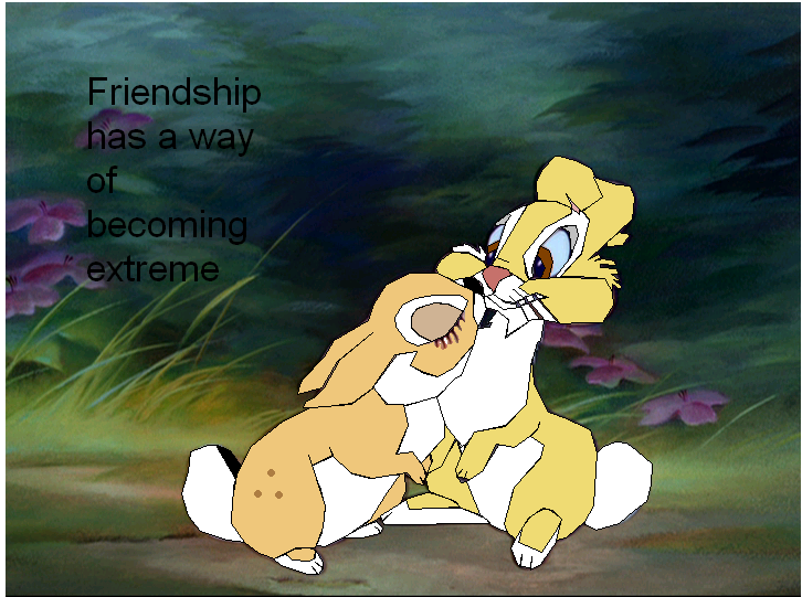 Friendship has a way of becoming extreme 