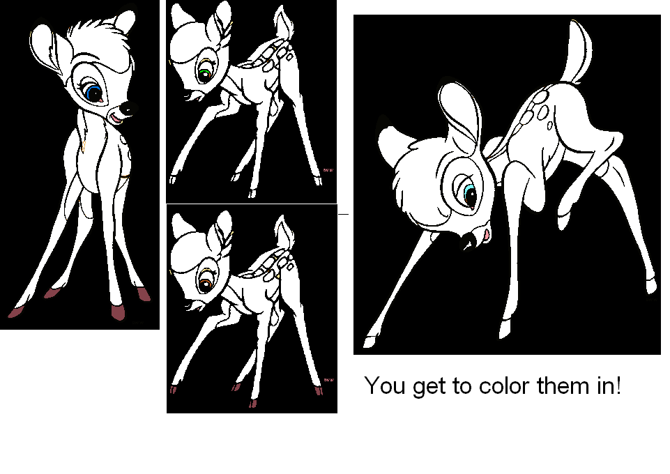 Adoptables you get to color them in.