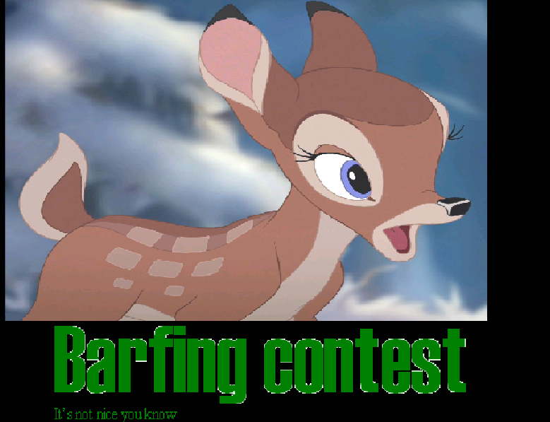 Barfing contest 