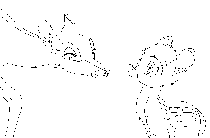 Doe and fawn base