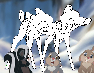 Bambi and Faline base with BG