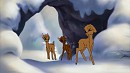 Three Fawns In The Snow