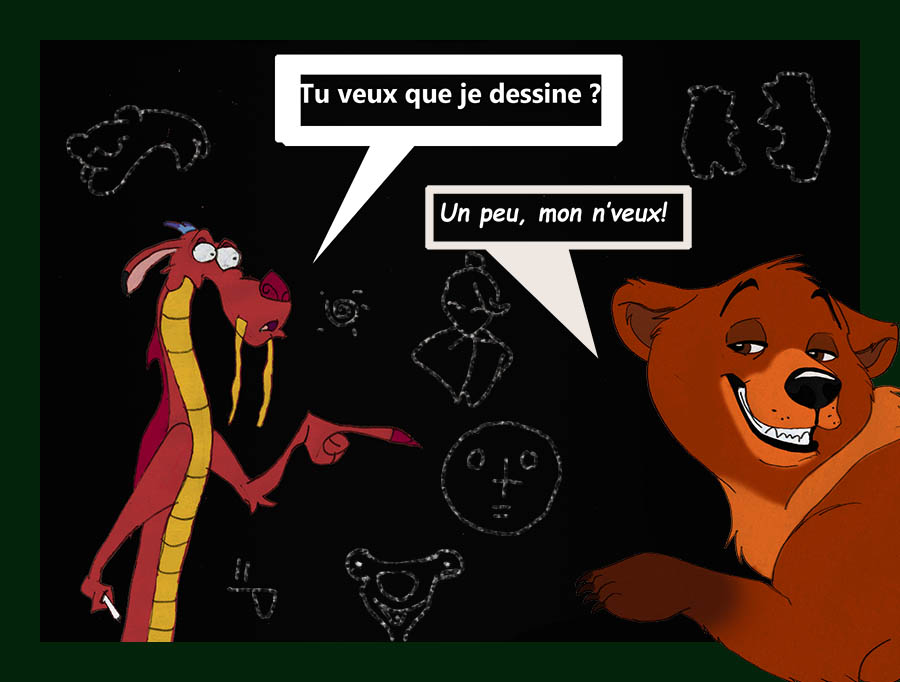 Pô le panda et le dessin  < 3