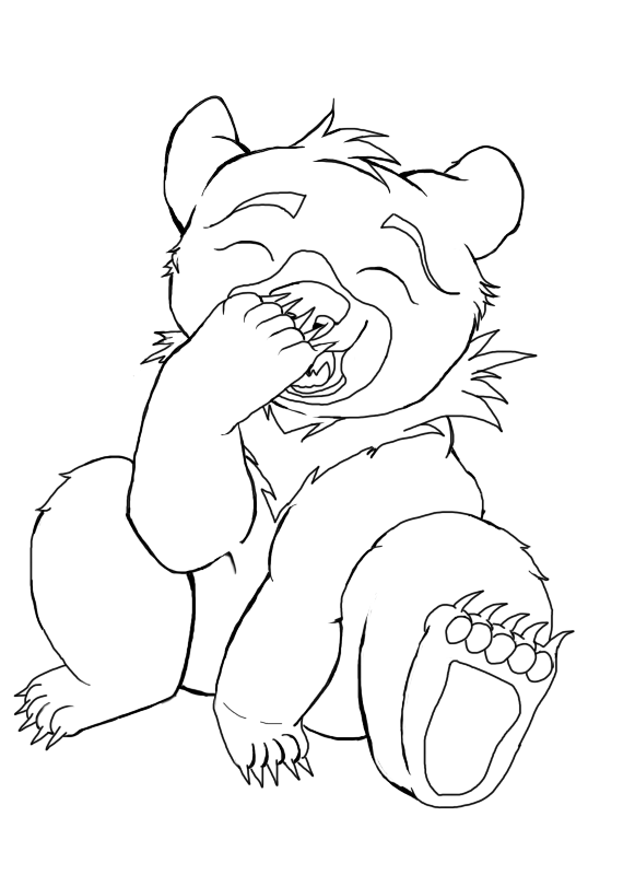 Free Winnie line drawing