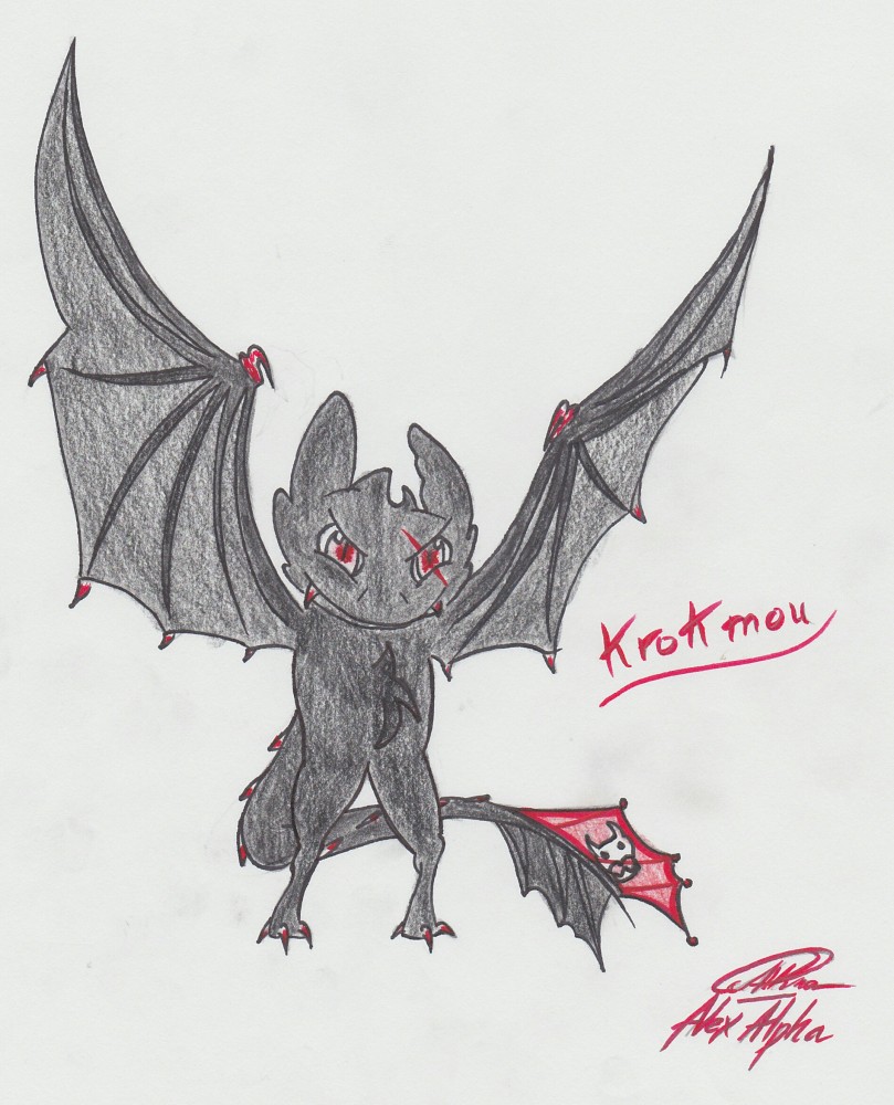Projet Halloween: Krokmou chauve-souris 