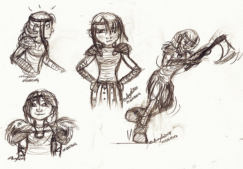 Test : Sketches of Astrid in HTTYD