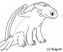 Sitting Night Fury Lineart