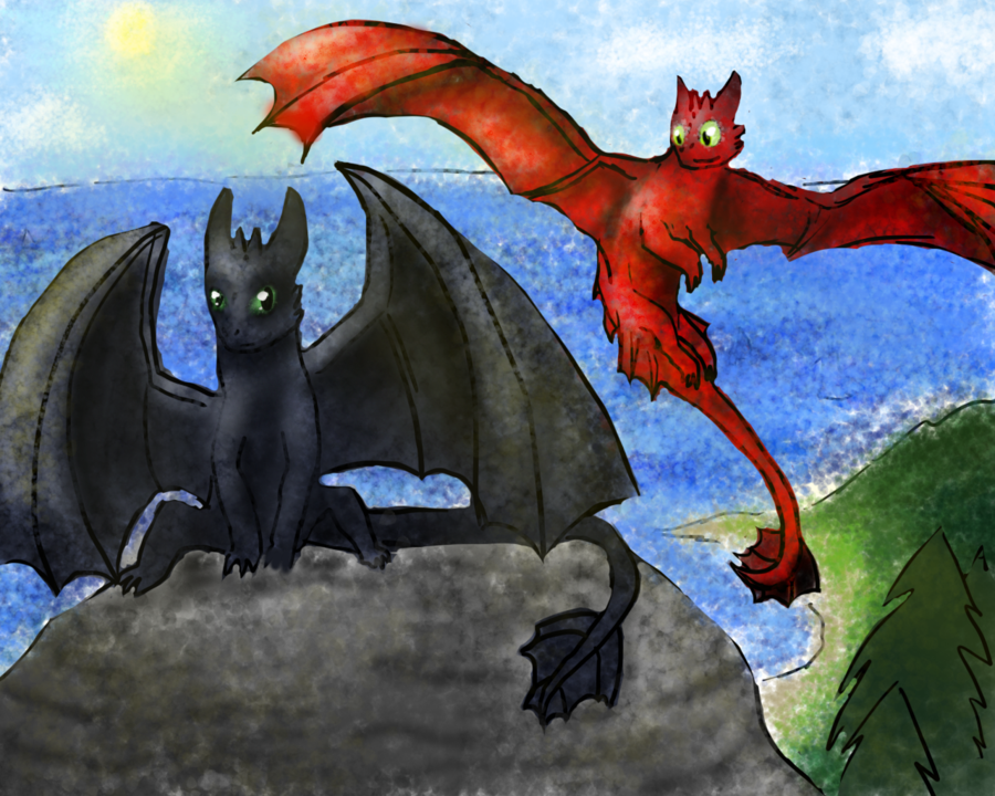 Toothless and Red Ice