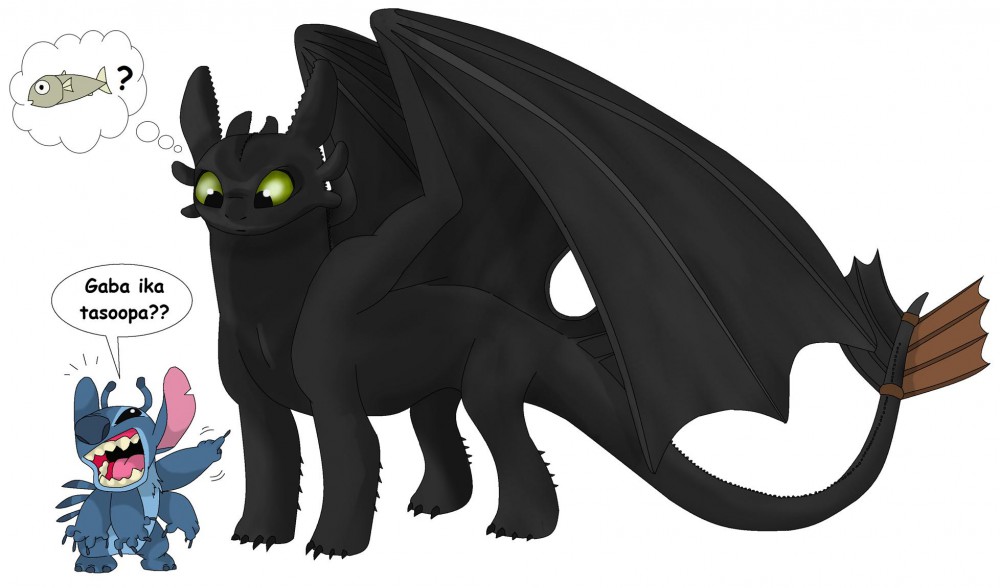 Stitch and Toothless