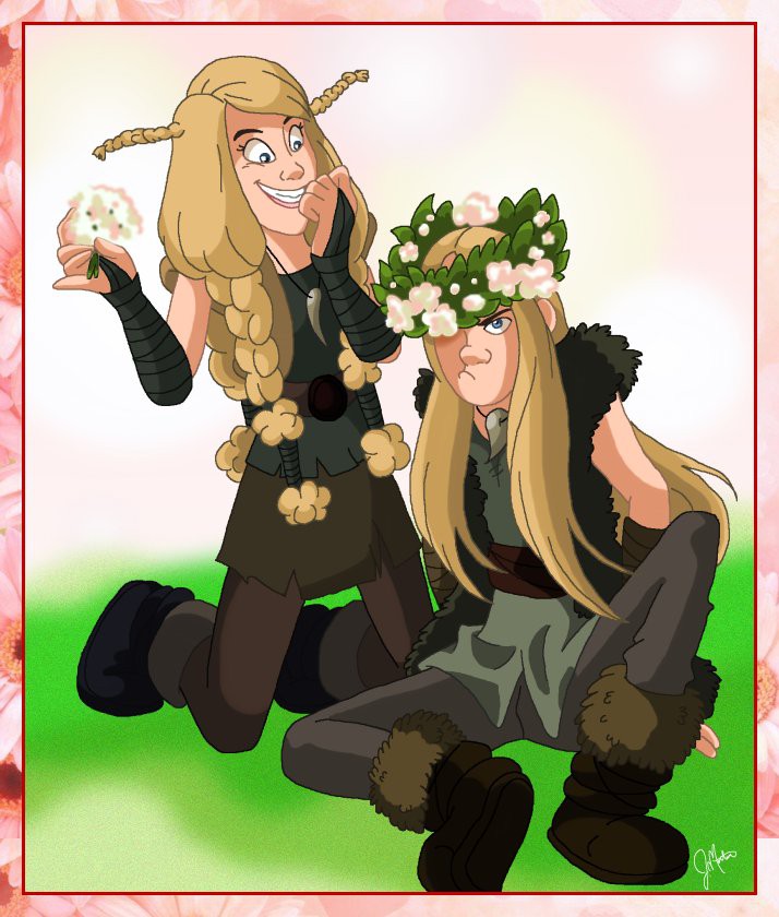 Girls like flowers