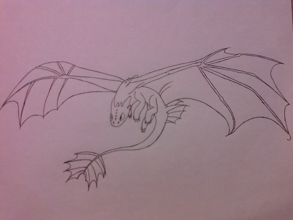 Drawing of toothless