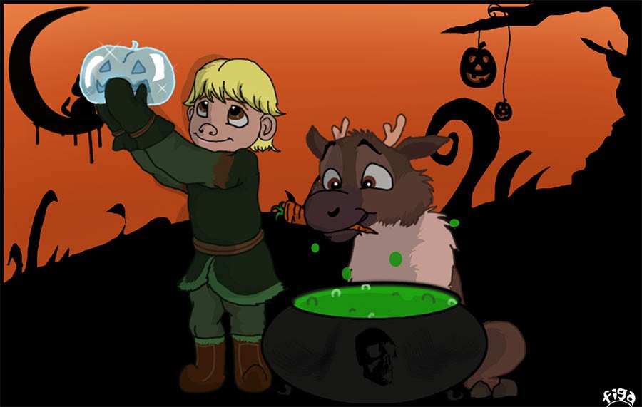 Joyeux halloween la reine des neiges source!