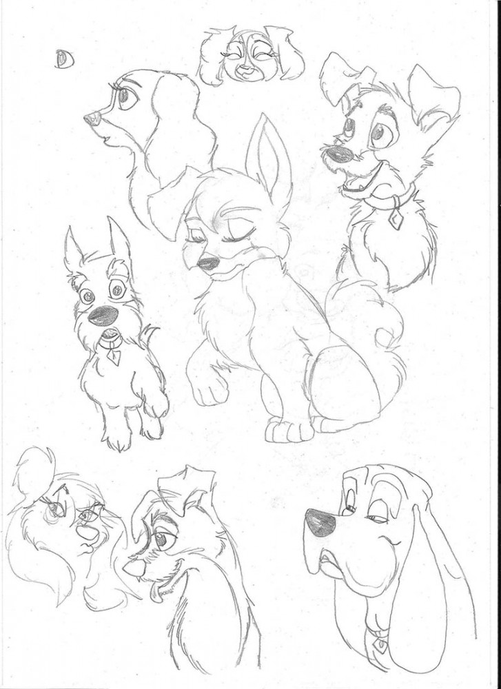 Brouillon de plusieurs personnages