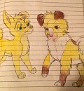 Angel and Bunny: Art Trade With Acrylic Paint