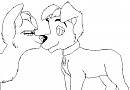 The First Kiss Lineart