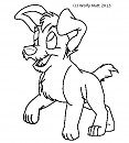 Happy Puppy lineart