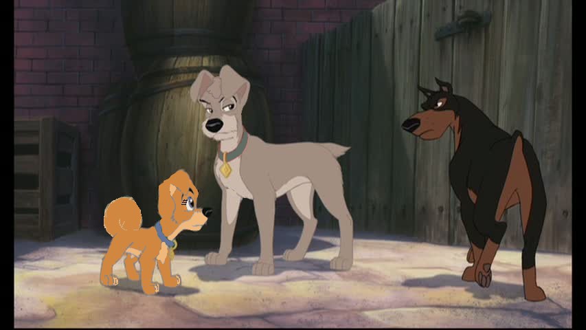 Angelia son pere scamp et buster