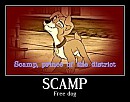Scamp, prince of the district and free dog
