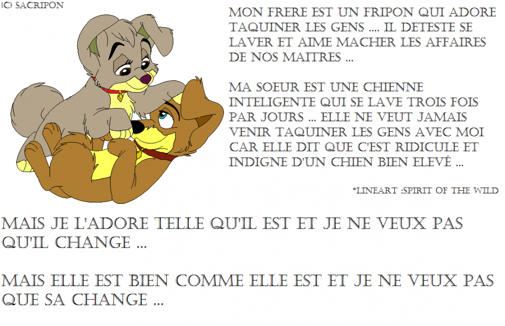 l'amour fraternel ...