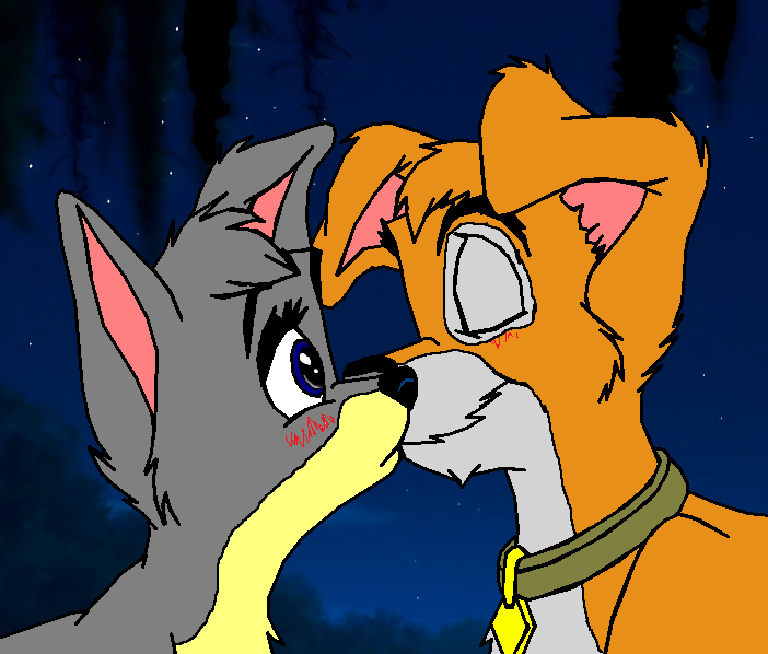 Peggy and Cyril Kiss