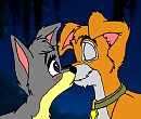 Peggy and Cyril Kiss