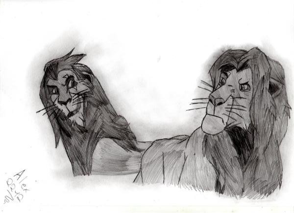 Scar et Simba (pour le concour de Makucha)