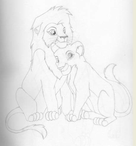 Kiara and Kovu sketch