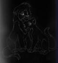 Kiara and Kovu sketch inverted colours