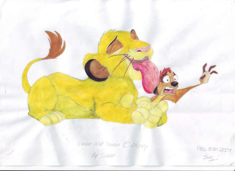 Simba and Timon ((C) Disney