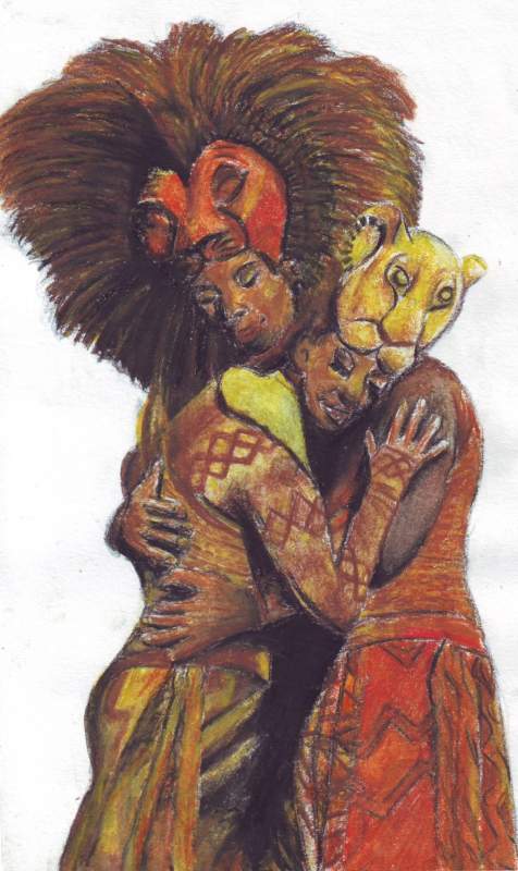 Simba and Nala on broadway (c) Disney