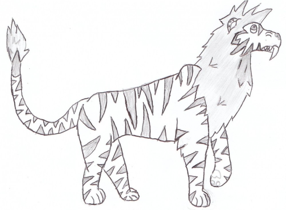 Simba as a lion/tiger mix