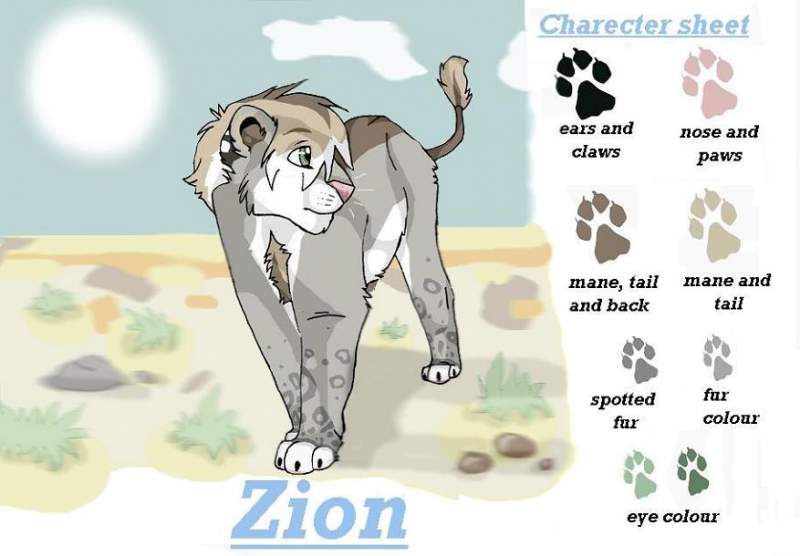 zions charecter sheet