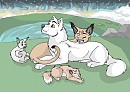 myu and kiba from wolfs rain ^^