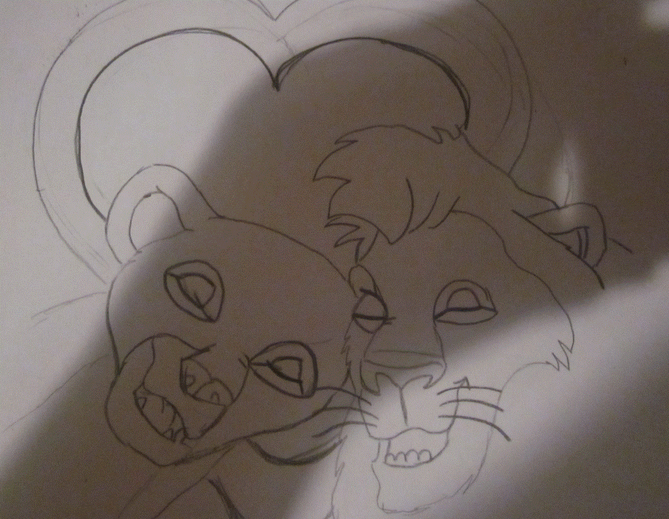 Nala et Simba amoureux