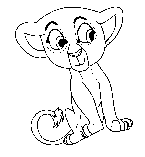 Chibi Female Lion Cub Base