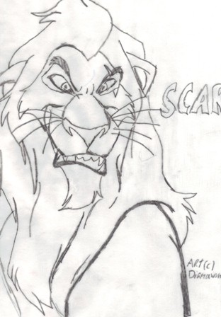 Scar in graphite