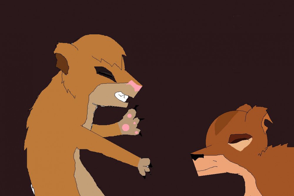 Zira and Vitani fighting