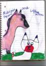 Lola fire Mittens and a a horse named Midnight pea