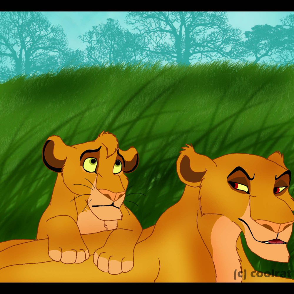 Cub ahadi and his mom