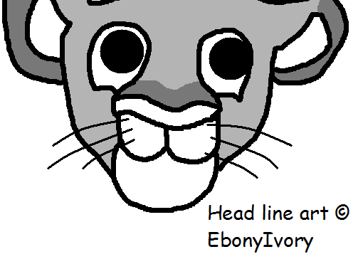 Simba head lineart