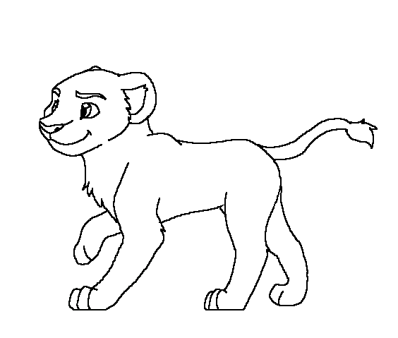Lion Cub Lineart
