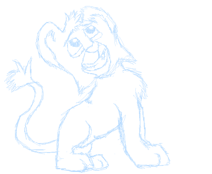 lion doodle 2