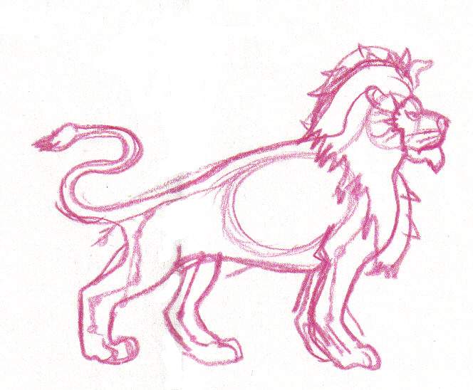 Lion doodle 1