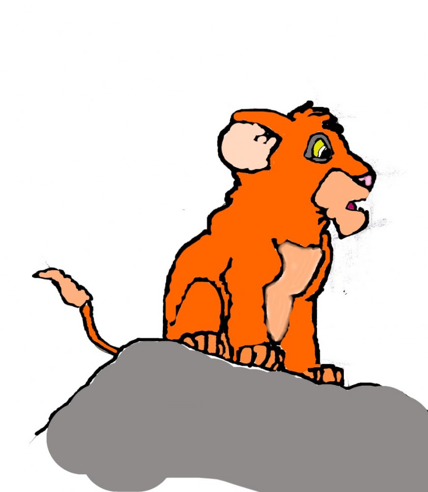 A young fat simba