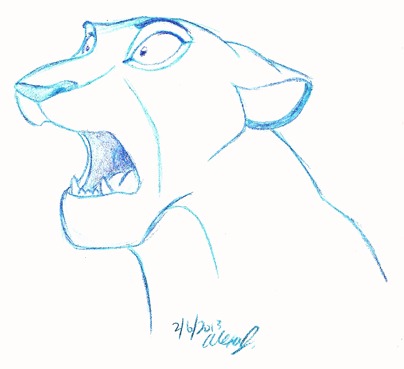 shocked Sarabi doodle
