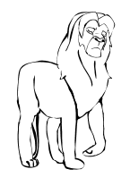 Tiny Simba Line Art