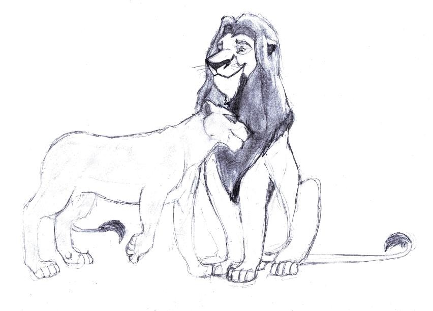 Ahadi and Uru ~ A King and His Queen