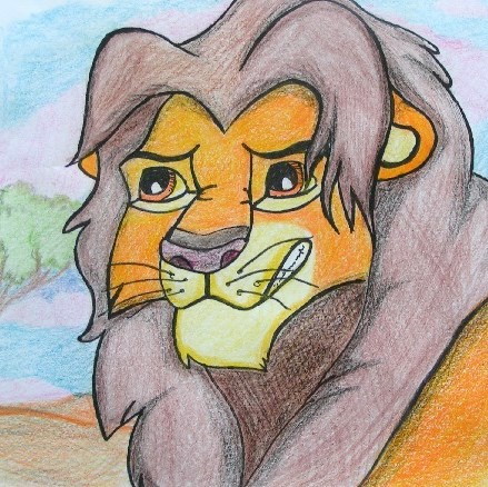 Simba Pencil Drawing