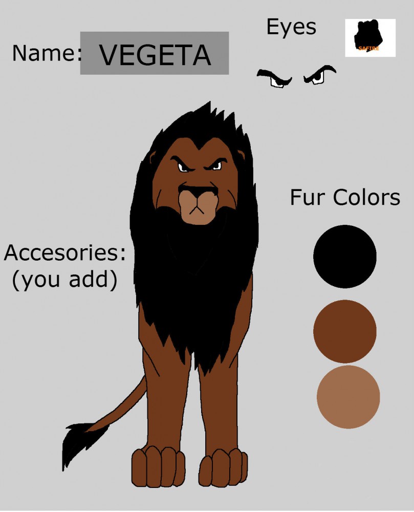 Vegeta Reference Sheet.