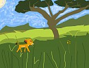 Simba and a Butterfly